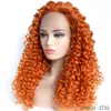 Afro Kinky Curly Synthetic Simulation Human Hair Lace Front Wigs perruques de cheveux humains 180821-2735#