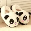 Женская бежевая упаковка корень Mignon yeux panda Femmes pantoufles Belle Cartoon Indoor Accueil Soft Shoes y201026