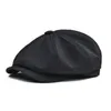 Sboy Hats BOTVELA Cap Men039s Twill Cotton Eight Panel Hat Women039s Baker Boy Caps Retro Big Large Male Boina Black Beret 05861124