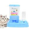 Tigela de cachorro Azul alimentador automático Cat Double Patrod Water Pet Supplies Y200917