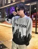 Fashion-20ss Nowy Jork Crewneck Sweter Bluza Ulica Mężczyźni Kobiety Knitting Pullover Bluza Zima Zima Ciepła Outwear