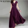 WEPBEL femmes robe de soirée robe de soirée femme taille haute élégante en mousseline de soie Maxi longues robes grande taille S-5XL Y0118