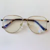 Mode lunettes de soleil cadres Vintage pilote Anti-lumière bleue lunettes en métal pour hommes femmes optique ordinateur Frame1