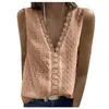 Femmes Camis Tee V Neck Lace Tanks Tops Casual Tunique Sans Manches Crochet Chemises Blouses