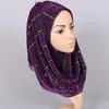 Scarves 2021 Women Gold Silk Solid Color Muslim Head Scarf Shawls And Wraps Bandana Female Foulard Soft Hijab Stores