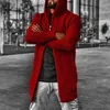 Mens Tröjor Stickade Hooded Cardigan Tröjor Långärmad Solid Färg Fashion Cardigan Men Jacka Coat S-5XL