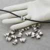 Alloy Double Heart Love Alloy Metal Big Hole Beads 13.5x9.5x6.5mm Antique Silver Jewelry DIY Making L1281 60pcs/lot