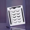 3D Capelli sintetici Falsi ciglia riutilizzabili Autoadesive Pinzette a matita per eyeliner Set 3D Natural False Eyelashes Estensione 5 paia
