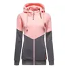 Nouveau Automne Sweat À Capuche Dames Casual Patchwork Slim Femmes Vestes Confortable Chaud Long Style Fesses Hoodies Femmes 201211