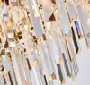 Moderne LED-kristallen kroonluchter voor woonkamer villa luxe decoratie kroonluchter creatieve zwarte roestvrij stalen kroonluchter
