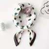 Luxury-summer luxury silk scarf square women shawls and wraps fashion dot print office small hair neck hijabs foulard