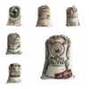 Kerstcadeaus Tassen Santa Sacks Trekkoord Tassen Canvas Candy Gift Sack Kerst Handtassen Rendieren Opbergtas Kerstversiering B7624