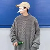 Men's Sweaters 2022 Winter Loose Wool Keep Warm Coats Round Neck Pullover Long-sleeves Youth Fashion 3-color Cashmere Knitting1