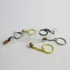 500pcs Key Chain Ring Holder Car Keychain Pendant Jewelry with 2ml cute Transparent glass Cork bottle vial
