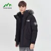 Tanluer Men Winter Coat Outdoor Men's Odpinany futro Kołnierz Luksusowa Kurtka 80% Goose Down LJ201009