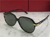 النظارات الشمسية التجريبية 0159 Gold Tortoise Green Lens Men Massion Greens Sunglasses UV400 Lens Protective Top With7730378