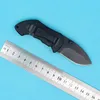 DA33 Small Survival Folding blade knife 440C Black Drop Point Blades Wood +Steel Handle with back clip hiking tools knives