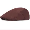 HT3100 BERET MEN WOMEN CAP VINTAGE ARTIST PEANTER HATソリッドプレーン調整ベレー帽レトロコットンハットニュースボーイIVYフラット287J