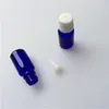 10 pcs 25x65 mm Dark Blue Glass Bottles With White Plastic Cap&Plugs DIY ml Empty Essential Oil Perfume