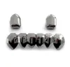 18k Gold Plated Copper Teeth Braces Plain Hip Hop Up 2 Bottom 6 Teeth Grillz Dental Mouth Fang Grills Tooth Cap jllXpP bde_jewelry