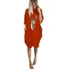 Kadın Gevşek Kazak Elbise Yeni Stil Baskılı Noel Kıyafet Hamile Kadınlar için Trendy Giysileri LJ201114