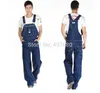 Men's Jeans Plus Size Denim Jumpsuit Bib Pants American Casual Overalls Blue :36-441