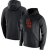 USC Trojans Heathered Grey Vintage Logo Club Fleece Pullover Hoodie UConn Huskies Sweatshirt DDD
