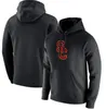 USC Trojans Sweat à capuche en polaire avec logo vintage gris chiné UConn Huskies GGG3086