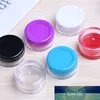 100 X 10g Empty Sample Cream Plastic Container Jar Clear Jars with Colored Screw Lid Cosmetic Bottle Mini Small Plastic Pot Box