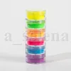 Ögonskugga makeup 6 färger neon ögon skugga set skönhet ögon kosmetika utgör 6st kit diy nagelkonst pulver5430082