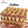 Personalized confetti cones 100% natural biodegradable rose dried flower petal confetti cone holder wedding and party decoration Y200903