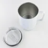 Sublimazione tazza da caffè in bianco più economica da 10 once ufficio doppia parete sublimazione sottovuoto acqua potabile con manico