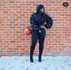 Womens Ruffle Sleeves Trainingspakken Mode Trend Lange Mouw Zipper Hoodies Broek Suits Designer Vrouwelijke Casual Slim Tweedelige Sets