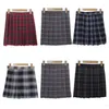 Jupes vente en gros- XS-3XL Harajuku 2021 femmes mode été taille haute jupe plissée vent Cosplay Plaid Kawaii femme jupes1