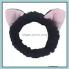 Accessoires Cheveux Bébé, Enfants Maternité Femmes Filles Flanelle Oreilles De Chat Bandeaux Laver Visage Maquillage Dessin Animé Princesse Bandeau Boutique 15 Couleurs