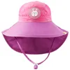 Kocotree Large Brim Enfants Chapeau Enfants Seau Cap D'été Plage Filles Voyage En Plein Air Nouvelle Mode Mignon Casual Chapeaux De Soleil Y200714