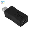 200pcs/lot Black Micro USB Female To Mini USB Male Adapter Connector Converter Adaptor Brand Newest for Mobile Phones