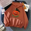 Halloween Pumpkin Print Hoodies Man Vintage Losse Fleece Hooded Sweatshirt Mannelijke Comfortabele Cartoons Oversize Hip Hop Hoodie H1227