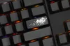 Nieuwigheid schittert door Keycaps ABS Etched Shine-through Sakura Zwart Rood Custom Mechanical Keyboard Voer Backspace in