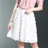 1796 # Neue Mode Sommer Kleid Set Frauen Schlank Umlegekragen Kurzarm Einfarbig Rosa Bluse Und Weiß Rock zwei Stück Kleid M L