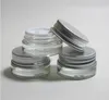 200 x 5g Refillable Empty glass cream jar with aluminum lids cosmetic container 5cc Small make up packaging