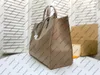 M45494 Desinger Prawdziwy Ziarnisty Skórzany Wołowy Onthego Neonoe MM Kobiety Wiadro Torebka Tote Clottch Cross-Body Torba na ramię