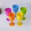 12oz Plastic Champagne Flutes PP Colorful Plastic Red Wine Champagne Flutes 6pcs/set Disposable Wine Mug