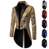 Abiti da uomo Blazer Shiny Gold Paillettes Glitter Impreziosito Blazer Jacket Uomo Nightclub Prom Suit Costume Homme Abiti da palcoscenico per cantanti