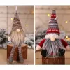 Enfeite de natal de malha de pelúcia gnome boneca árvore de natal pendurado na parede pingente decoração do feriado presente decorações da árvore 6 estilos RRA3723278958