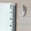 سحر DIY بالجملة Small Angel Wing Charm Silver Silver Tone Angel Angel Wing Charm for Bracelet Necklace arring zipper يسحب المجوهرات