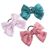 Полосы Большого лук Scrunchies Satin Elastic волос Канаты Женщина головной убор девушка Резина для волос хвостик держатель аксессуары для волос