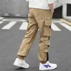 Kids Boy Tape Side Cargo Pants Style Style Teenager Khaki Black Cargo Pants Classic Kids Sports Sports for Big Boy 413 Years LJ8692431