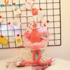 30cm brinquedo de pelúcia flamingo elétrico cantando e dançando pássaro selvagem flamingo estatueta de animal de pelúcia quebra-cabeça divertido para crianças lj2011261122706