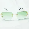 Designer Zonnebril Grote C Vierkante Mannen Luxe Franse Mode Zonnebril Vrouw Vintage Shades Green Sunglass Blue Sunglasses